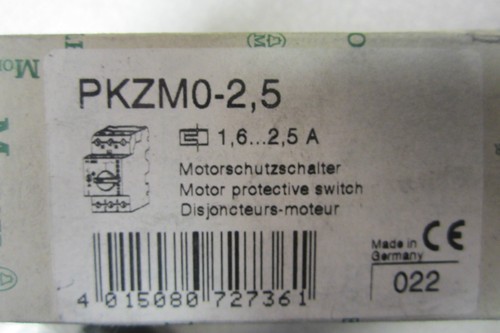 New moeller pkzm0 motor - pkzm0-2,5,